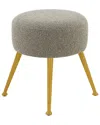 Safavieh Couture Anna Ottoman In Grey