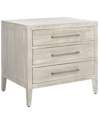Safavieh Couture Ariella 3 Drawer Wood Nightstand In Gray
