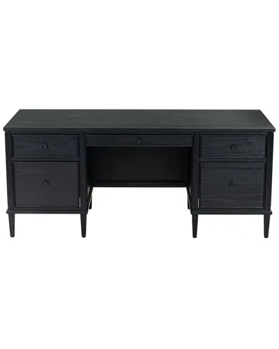 Safavieh Couture Ariella 5-drawer Wood Desk In Black