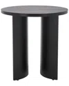 Safavieh Couture Audriella Round Wood Accent Table In Black