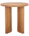 Safavieh Couture Audriella Round Wood Accent Table In Brown