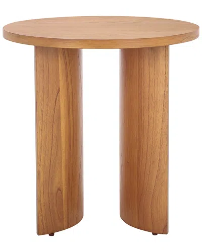 Safavieh Couture Audriella Round Wood Accent Table In Brown