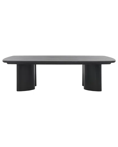 Safavieh Couture Barnard Rectangle Wood Coffee Table In Black