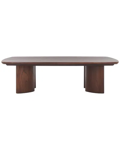 Safavieh Couture Barnard Rectangle Wood Coffee Table Sfv1702b In Brown