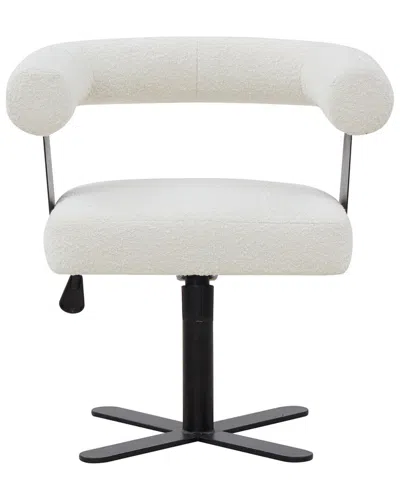 Safavieh Couture Baron Adjustable Swivel Desk Chair In White