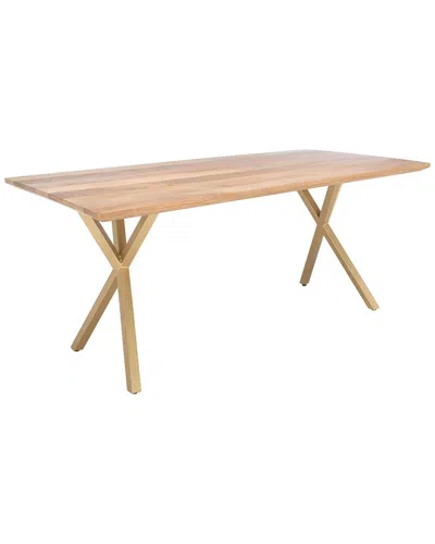 Safavieh Couture Barron Rectangle Dining Table In Brown