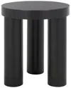 Safavieh Couture Bary Round 3 Leg Wood Accent Table In Black