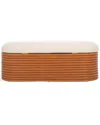 Safavieh Couture Bayard Rattan Storage Bench In Brown