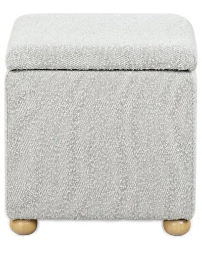 Safavieh Couture Becka Square Boucle Storage Ottoman In Brown