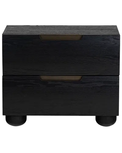 Safavieh Couture Beethoven Wood 2 Drawer Nightstand In Black