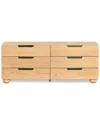 Safavieh Couture Beethoven Wood 6 Drawer Dresser In Brown