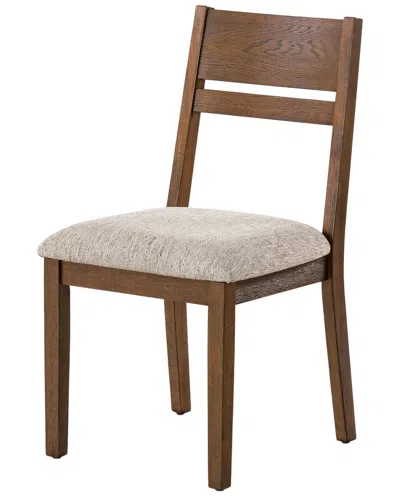 Safavieh Couture Bellalexa Wood & Linen Dining Chair In Brown