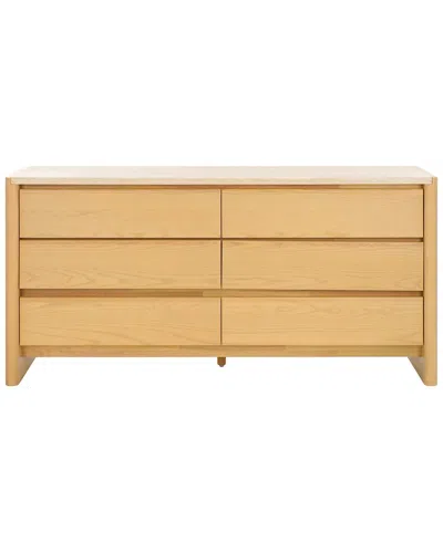 Safavieh Couture Bellarose Travertine Dresser In Brown
