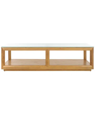 Safavieh Couture Benecarlo Glass Top Coffee Table In Black