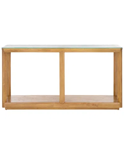 Safavieh Couture Benecarlo Glass Top Console Table In Black