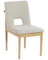 Safavieh Couture Benjy Wood & Boucle Dining Chair In Beige