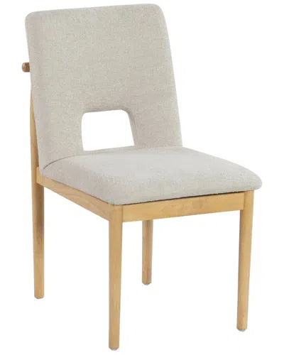 Safavieh Couture Benjy Wood & Boucle Dining Chair In Beige