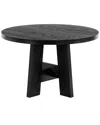 Safavieh Couture Beverley Round Wood 47 Dining Table In Black