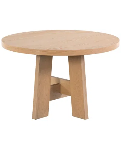Safavieh Couture Beverley Round Wood 47 Dining Table In Brown
