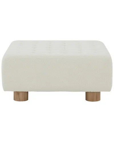 Safavieh Couture Bradfield Square Ottoman In White