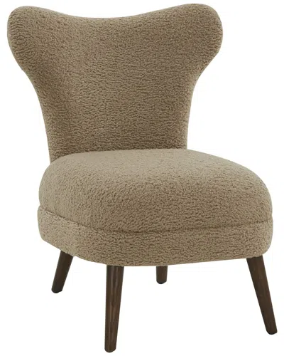 Safavieh Couture Brandietta Faux Shearling Chair In Brown