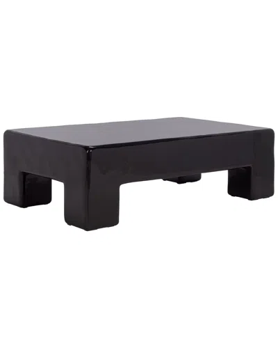 Safavieh Couture Branford Concrete Coffee Table In Black