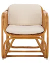 Safavieh Couture Brauner Rattan Pole Accent Chair In Neutral