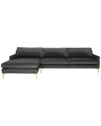 Safavieh Couture Brayson Chaise Sectional Sofa In Gray