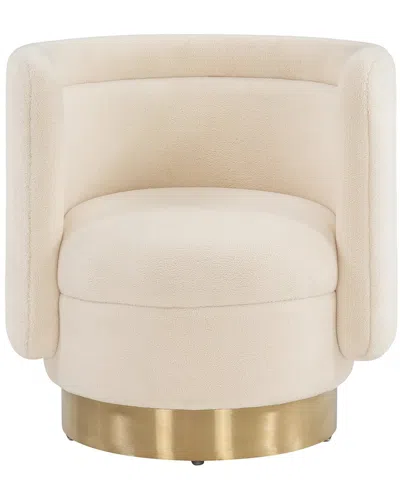 Safavieh Couture Brynlee Swivel Accent Chair In Ivory