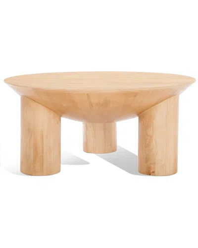 Safavieh Couture Calhoun Natural Wood Coffee Table In Brown