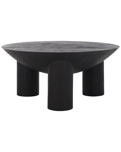 Safavieh Couture Calhoun Round Wood Coffee Table In Brown