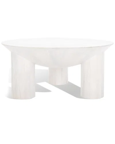Safavieh Couture Calhoun White Wood Coffee Table