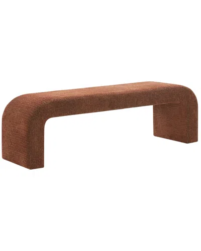 Safavieh Couture Caralynn Upholstered Bench In Brown