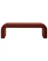 Safavieh Couture Caralynn Velvet Bench In Red
