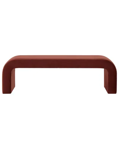 Safavieh Couture Caralynn Velvet Bench In Red