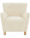 Safavieh Couture Carey Faux Shearling Chair In White