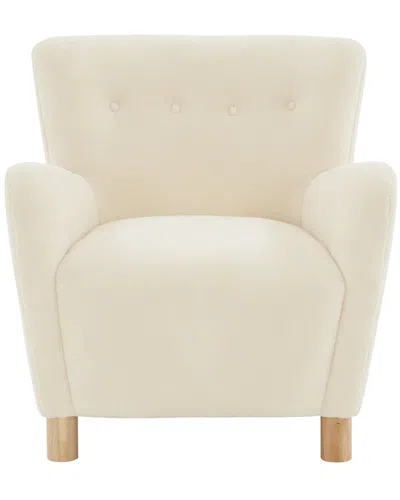Safavieh Couture Carey Faux Shearling Chair In White