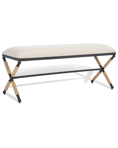 Safavieh Couture Carmelo Hemp Wrapped Bench In Beige
