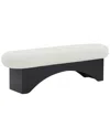 Safavieh Couture Carsen Boucle & Wood Bench