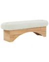 Safavieh Couture Carsen Boucle & Wood Bench