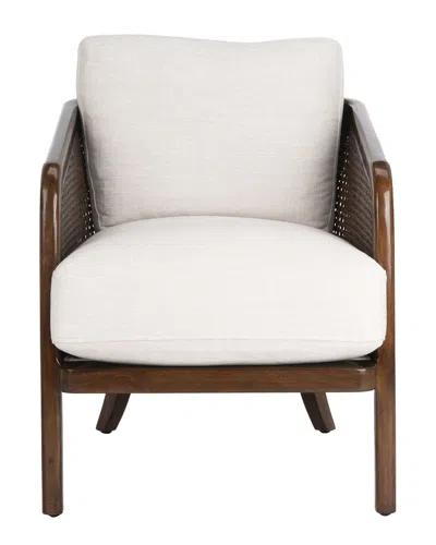 Safavieh Couture Caruso Barrel Back Chair In Brown