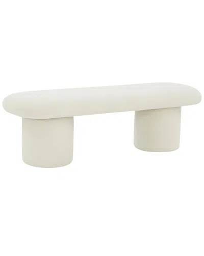 Safavieh Couture Cassandralee Boucle Bench In White