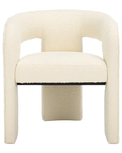 Safavieh Couture Catharia Boucle 3-leg Dining Chair In Neutral