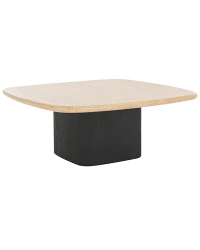 SAFAVIEH COUTURE SAFAVIEH COUTURE CELESTYN SQUARE TRAVERTINE TOP COFFEE TABLE