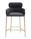 Safavieh Couture Charlize Velvet Counter Stool In Grey