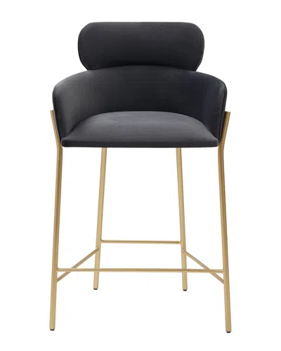 Safavieh Couture Charlize Velvet Counter Stool In Grey