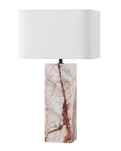 Safavieh Couture Chrisette Marble Square Base Table Lamp In Multi