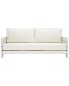 Safavieh Couture Chrissie Wood Patio Sofa In White