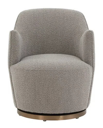 Safavieh Couture Christian Swivel Accent Chair In Grey