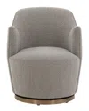 Safavieh Couture Christian Swivel Accent Chair In Grey